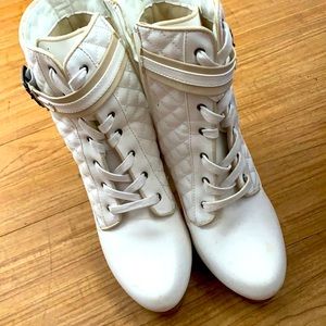 White high heel shoes